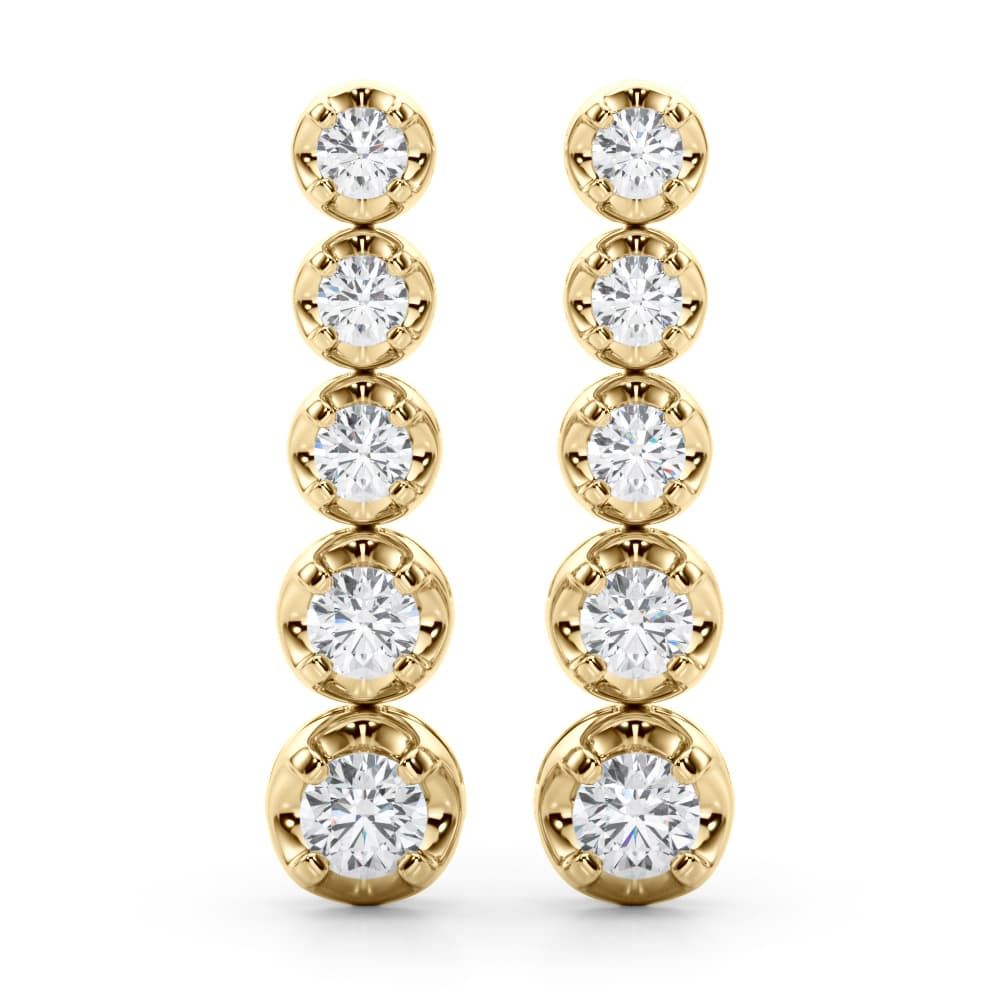 Fashion Drop Earrings (0.84 ct. tw.), Front view in yellow gold