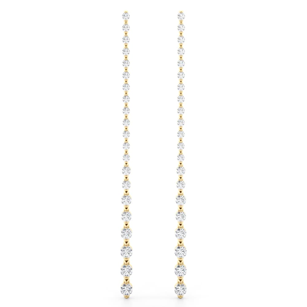 Earrings (2 1/4 ct. tw.), Front view in yellow gold