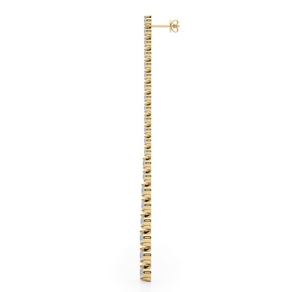 Earrings (2 1/4 ct. tw.), Side view in yellow gold