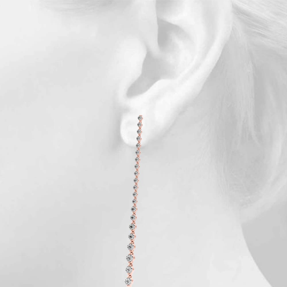 Earrings (2 1/4 ct. tw.), Top view in rose gold