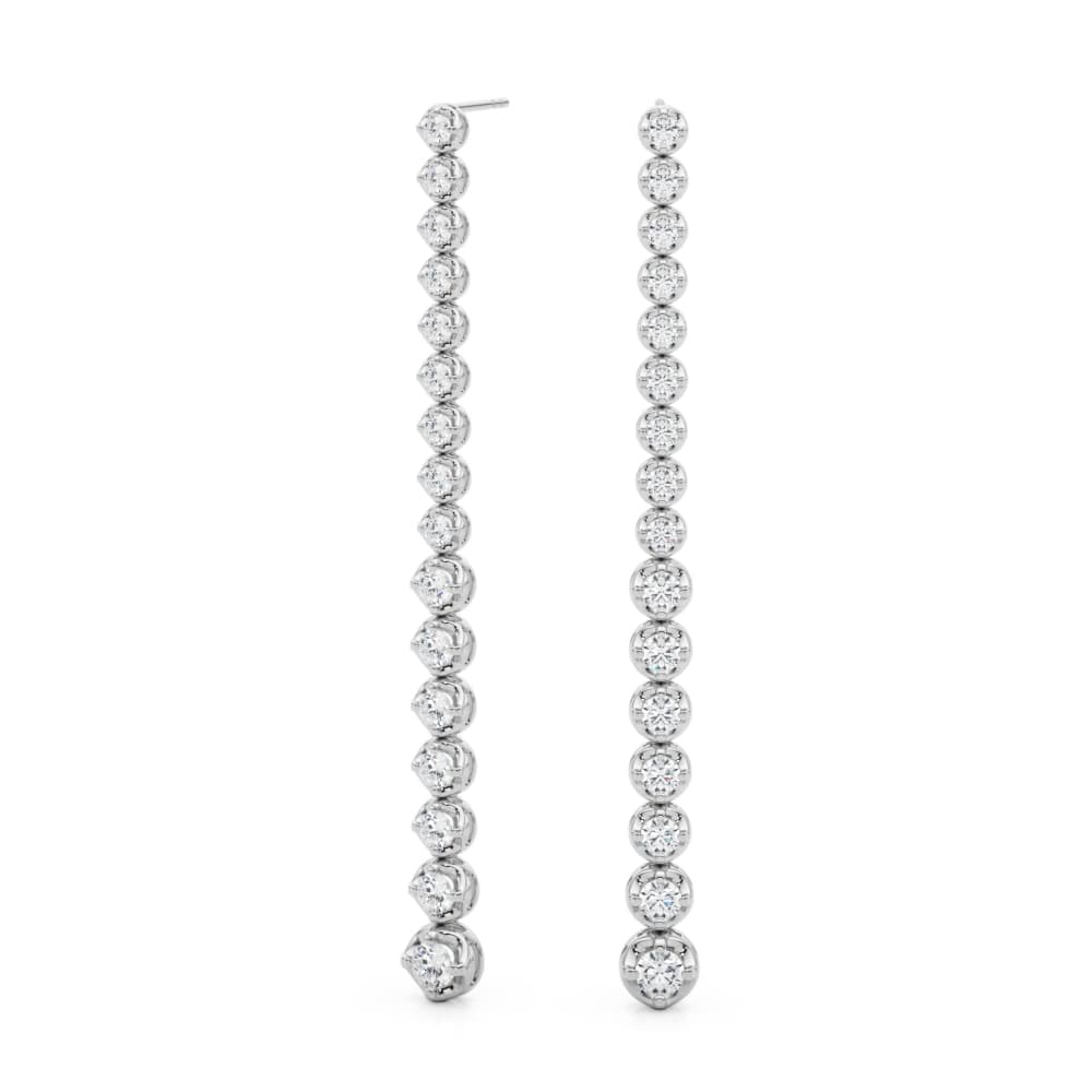 Earrings (1.59 ct. tw.), Angle view in white gold or platinum