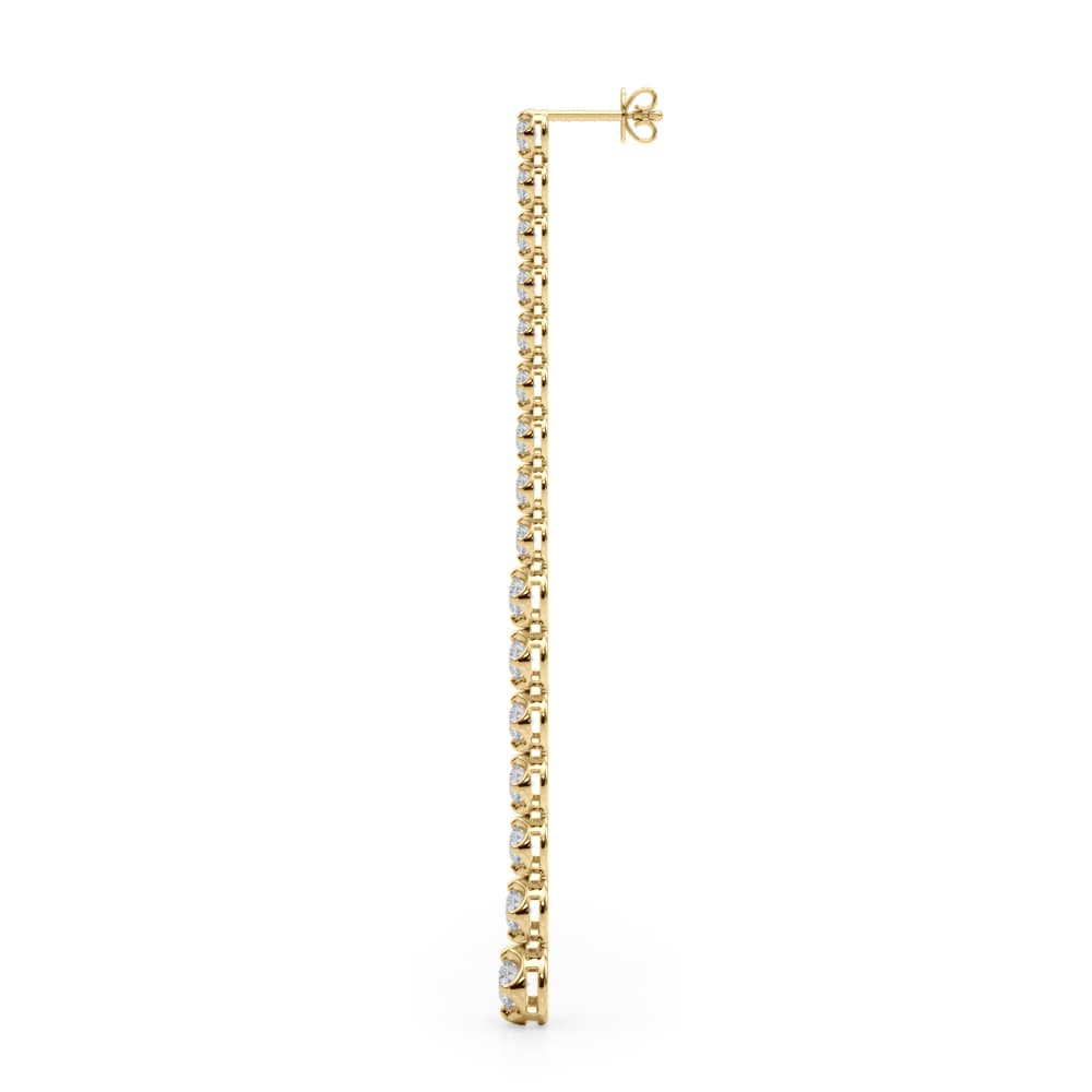 Earrings (1.59 ct. tw.), Side view in yellow gold