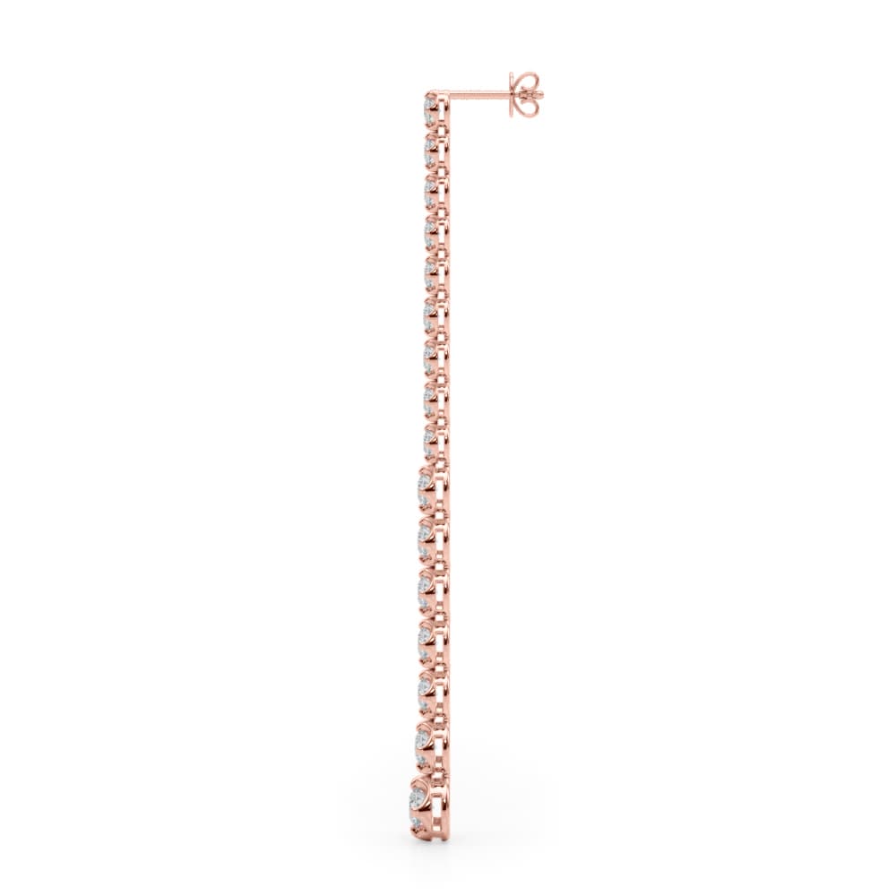 Earrings (1.59 ct. tw.), Side view in rose gold