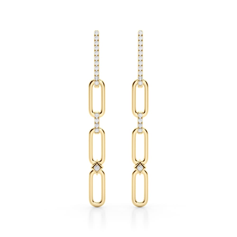 Fashion Earrings (1/4 ct. tw.), Front view in yellow gold