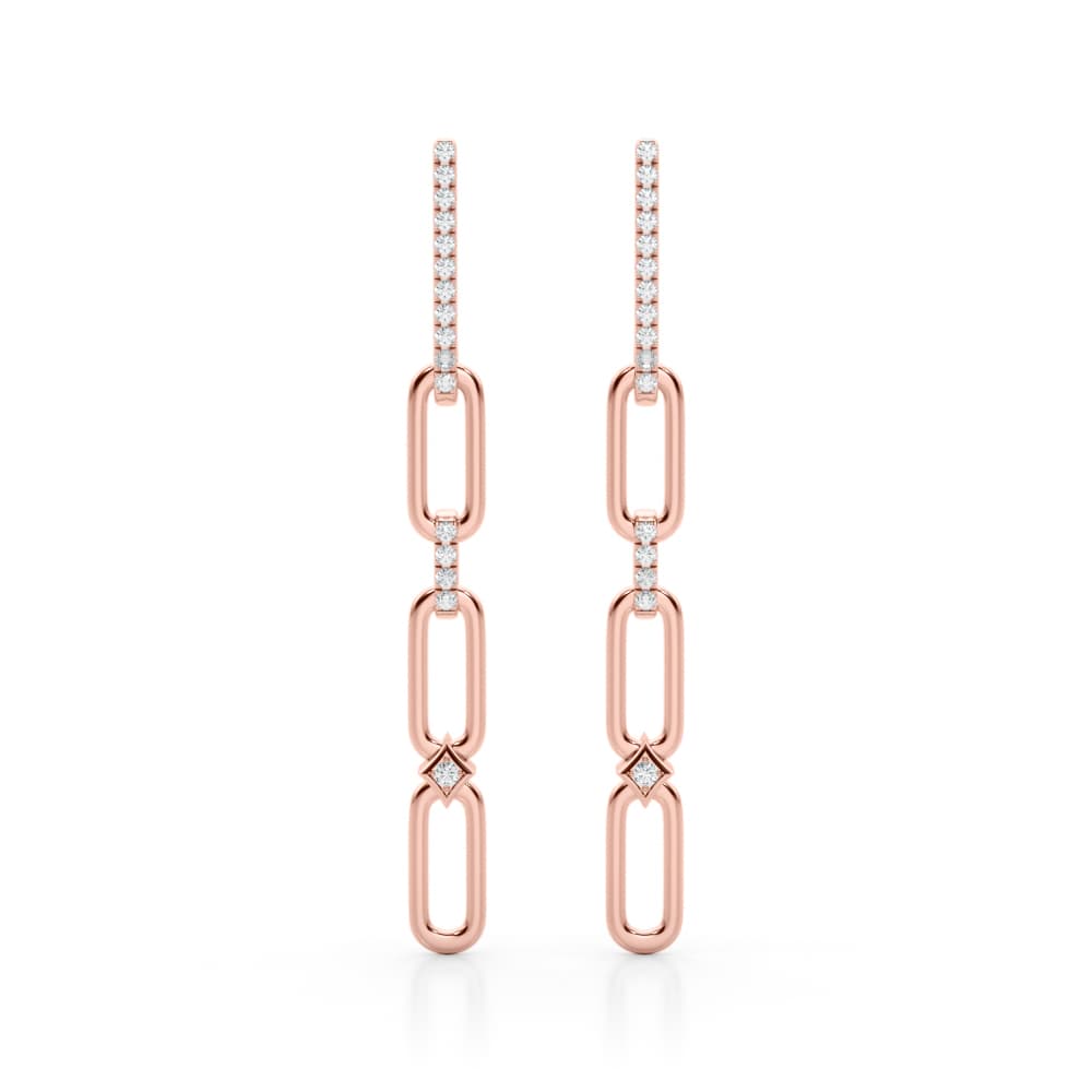 Fashion Earrings (1/4 ct. tw.), Front view in rose gold