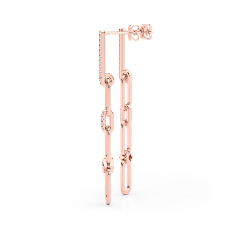 Fashion Earrings (1/4 ct. tw.), On hand view in rose gold