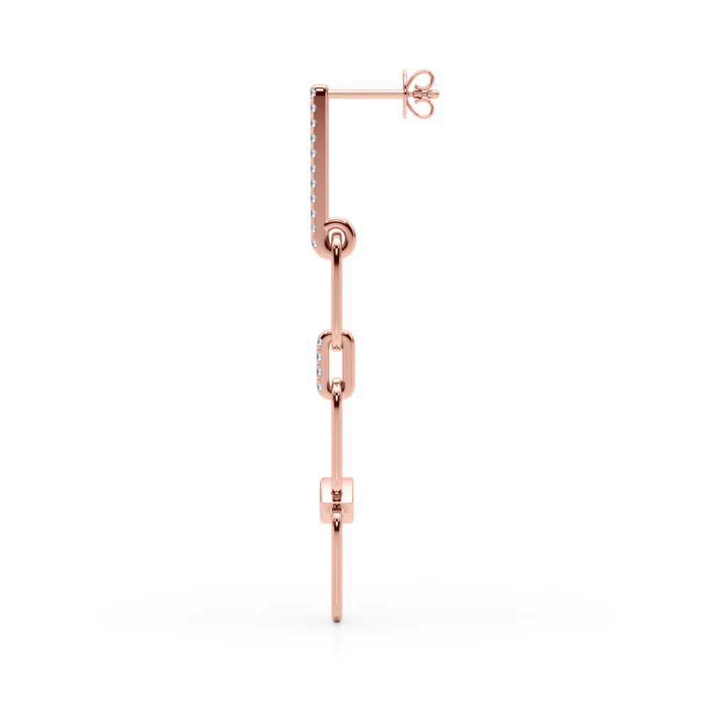 Fashion Earrings (1/4 ct. tw.), Side view in rose gold