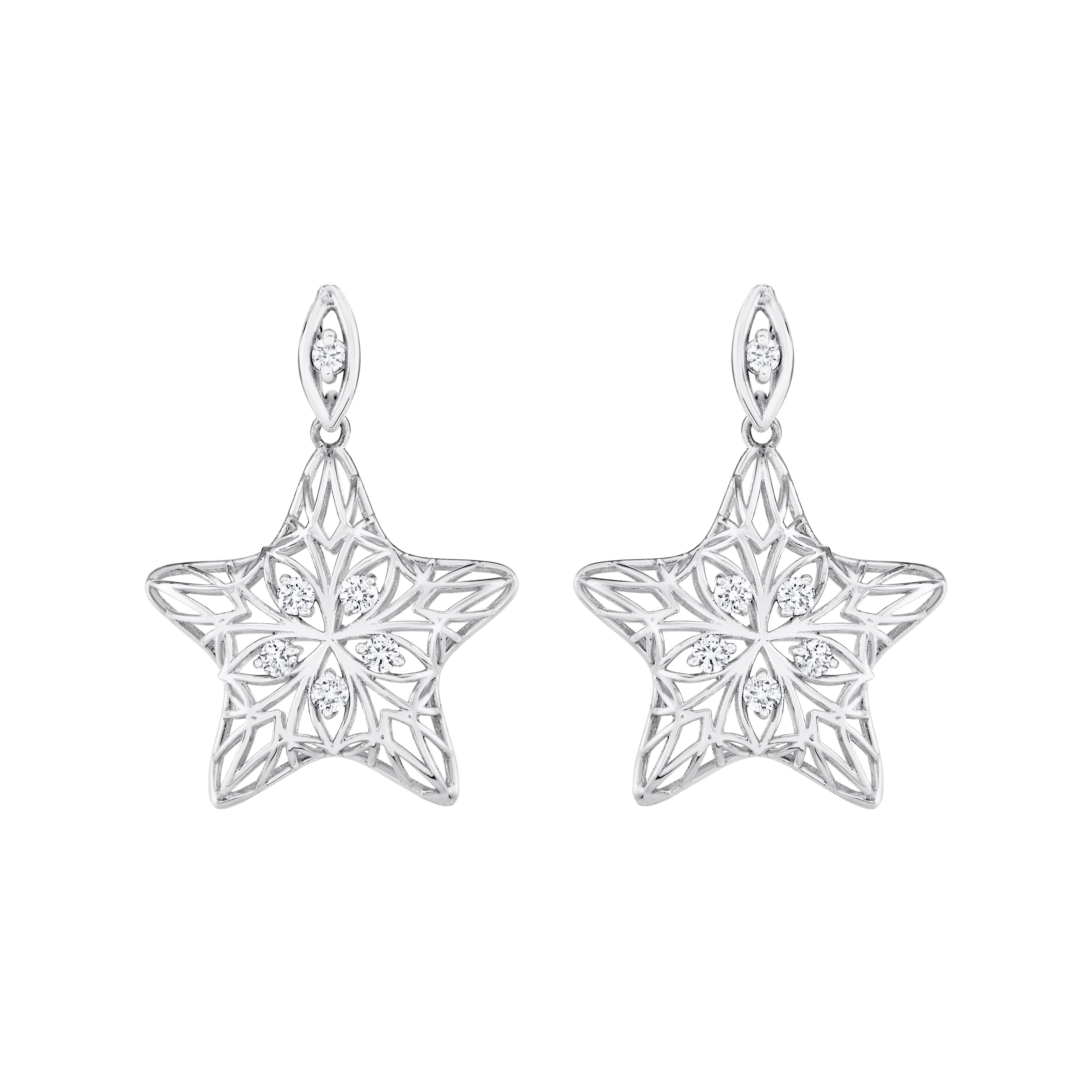 Light Weight Puffy Star Earrings (16 MM) — View 1