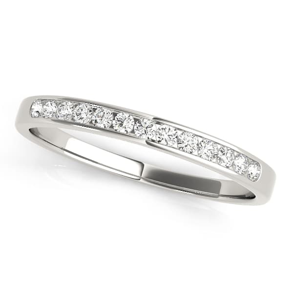Channel Set Wedding Band — View 1