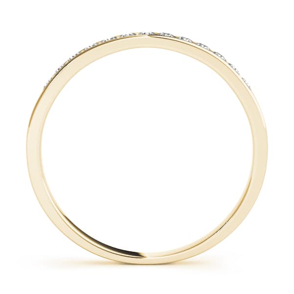Channel Set Wedding Band (0.2 ct. tw.), Side view in yellow gold