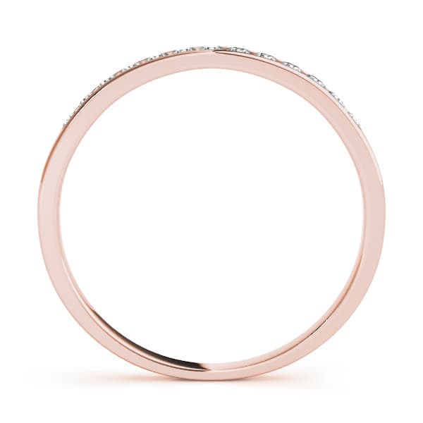 Channel Set Wedding Band (0.2 ct. tw.), Side view in rose gold