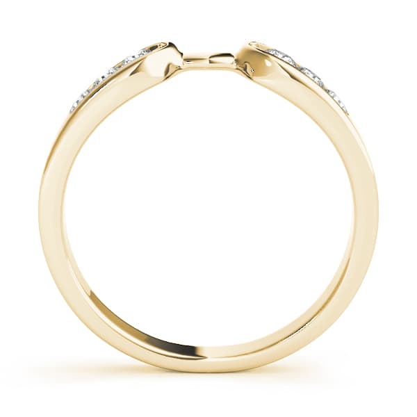 Curved Wedding Band (0.21 ct. tw.), Side view in yellow gold