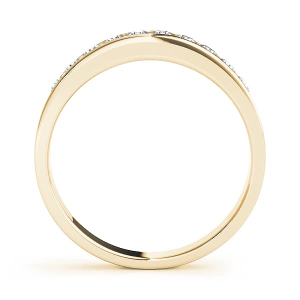 Round Channel Set Wedding Band (1/4 ct. tw.), Side view in yellow gold