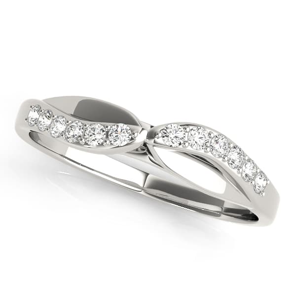 Split Shank Curved Wedding Band — View 1