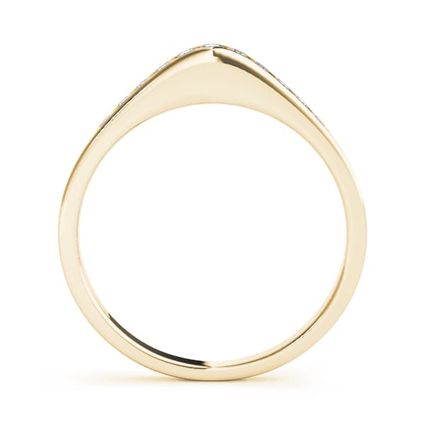 Channel Set Wedding Band (1/8 ct. tw.), Side view in yellow gold