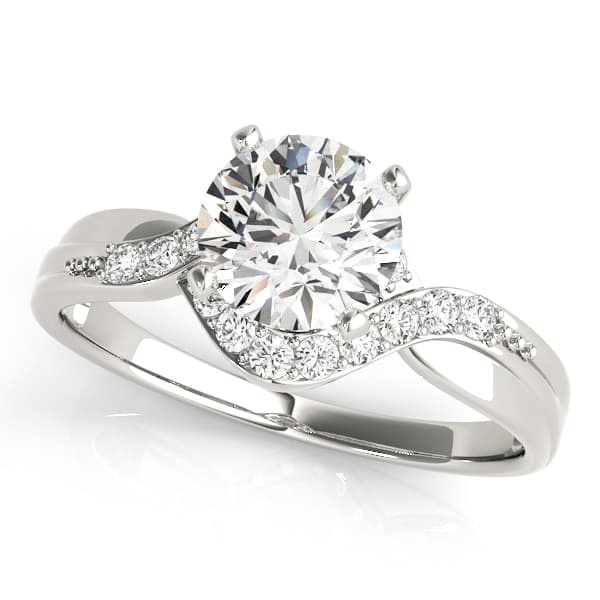 Bypass Peg Head Engagement Ring — style 50028 in 10k White Gold