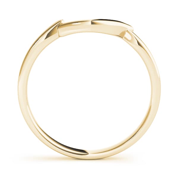 Gold Wedding Band, Side view in yellow gold