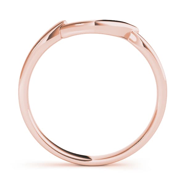 Gold Wedding Band, Side view in rose gold