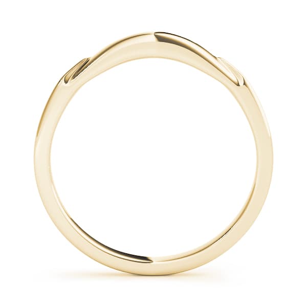 Gold Wedding Band, Side view in yellow gold