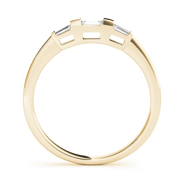 Baguette Wedding Band (0.18 ct. tw.), Side view in yellow gold