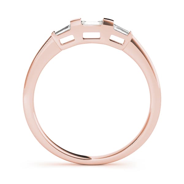 Baguette Wedding Band (0.18 ct. tw.), Side view in rose gold