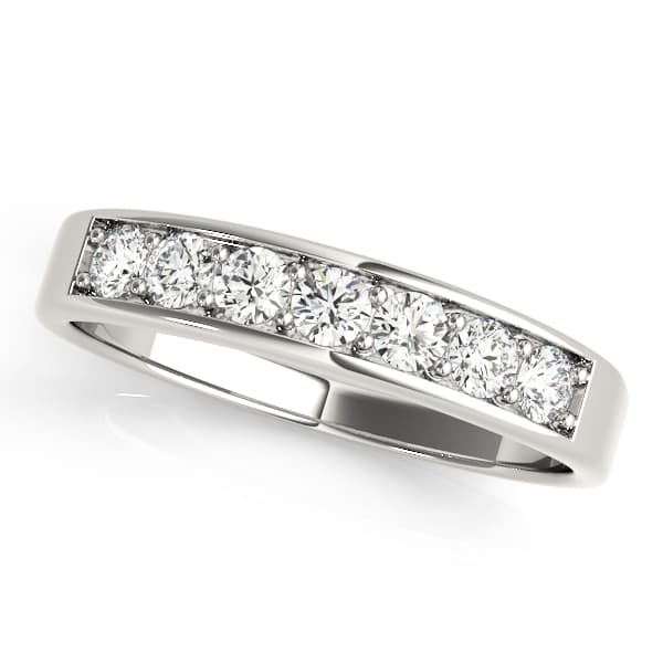 Prong In Channel Wedding Band — View 1