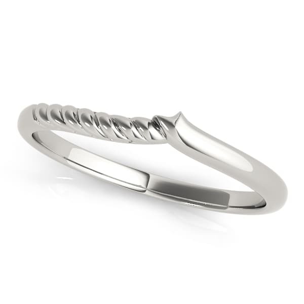 Braided Style Curved Wedding Band — View 1