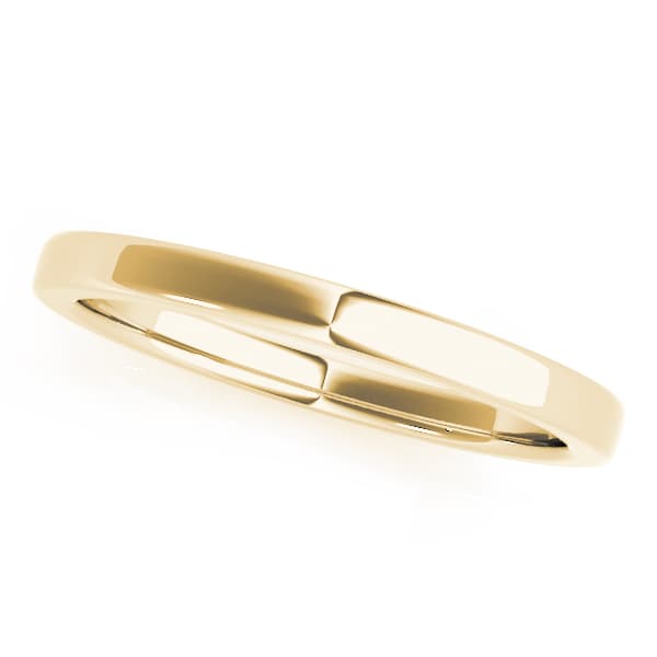 Gold Wedding Band, Front view in yellow gold
