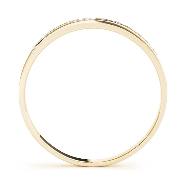 Channel Set Wedding Band (0.08 ct. tw.), Side view in yellow gold