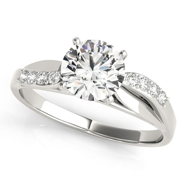 Bypass Split Shank Engagement Ring — style 50139 in 10k White Gold