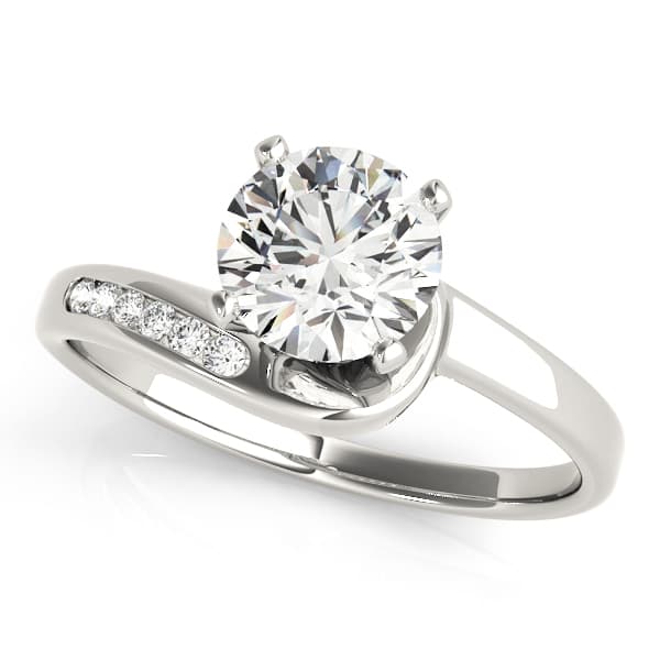 Bypass Channel Set Engagement Ring — style 50141 in 10k White Gold