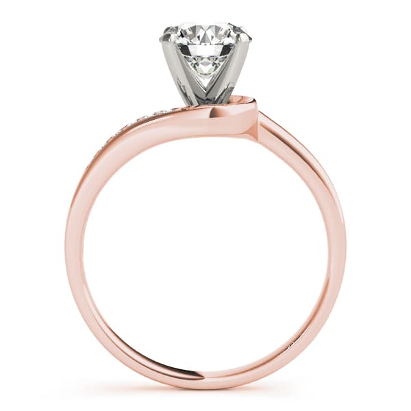 Bypass Channel Set Engagement Ring, style 50141, Side view in rose gold