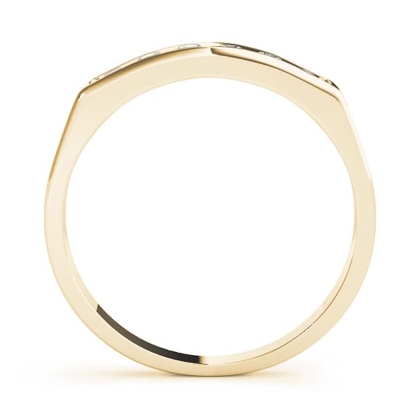 Channel Set Wedding Band (0.18 ct. tw.), Side view in yellow gold
