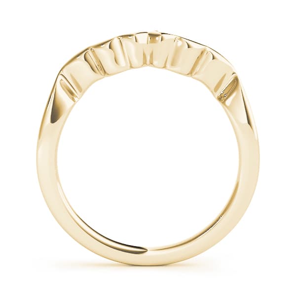 Gold Wedding Band, Side view in yellow gold
