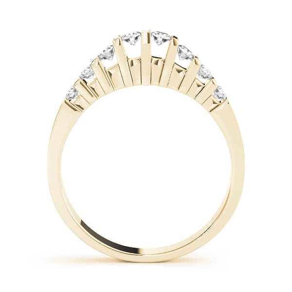 Bar Set Wedding Ring (1/4 ct. tw.), Side view in yellow gold