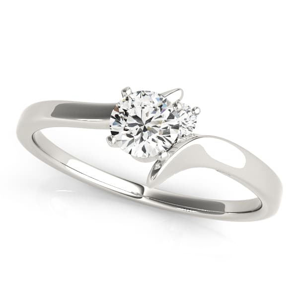 Bypass Peg Head Engagement Ring — style 50192 in 10k White Gold