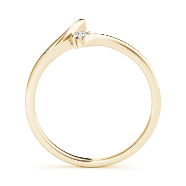 Curved Wedding Band (0.05 ct. tw.), Side view in yellow gold