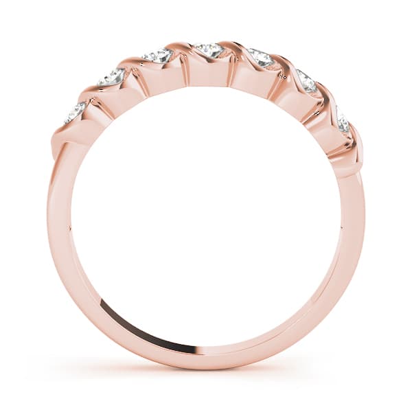 Single Row S Band Wedding Band (0.28 ct. tw.), Side view in rose gold