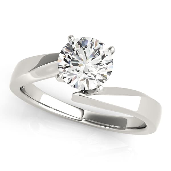 Solitaire Peg Head Engagement Rings — style 50205 in 10k White Gold