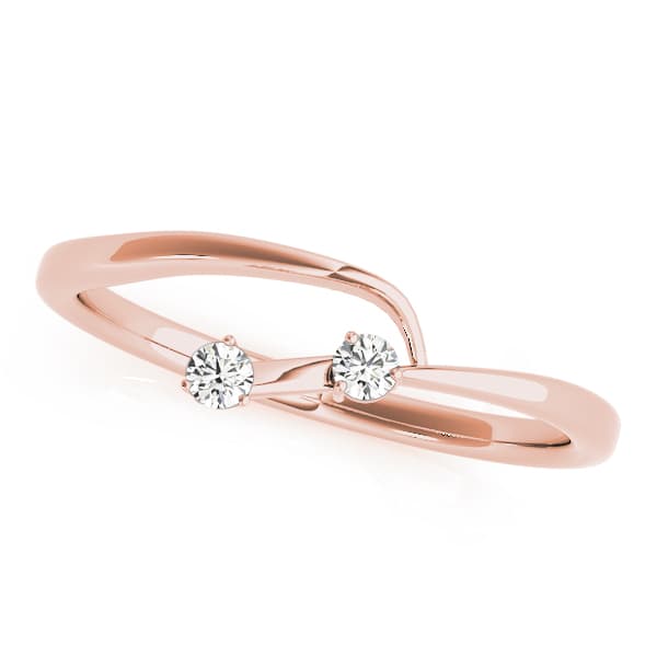 Bypass Wedding Band (0.05 ct. tw.), Front view in rose gold