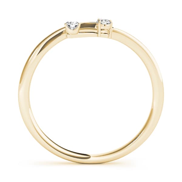 Bypass Wedding Band (0.05 ct. tw.), Side view in yellow gold