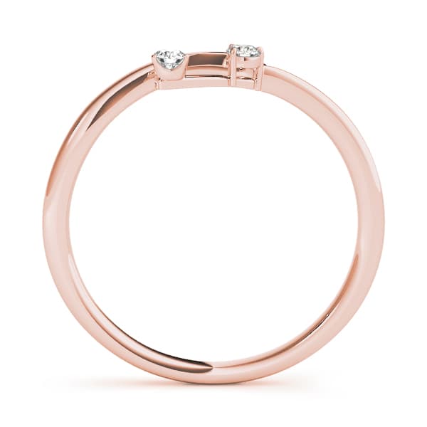 Bypass Wedding Band (0.05 ct. tw.), Side view in rose gold