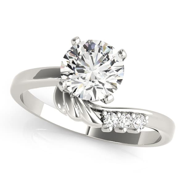 Bypass Peg Head Engagement Ring — style 50214 in 10k White Gold