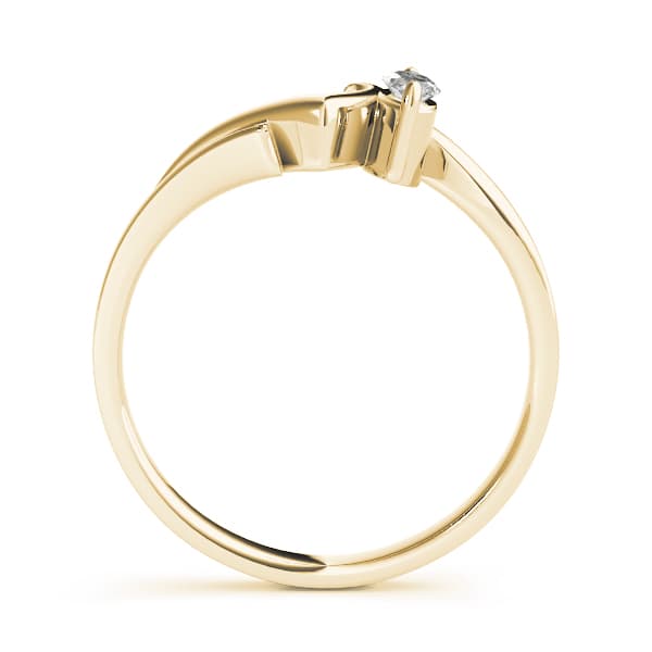 Curved Wedding Band (0.05 ct. tw.), Side view in yellow gold