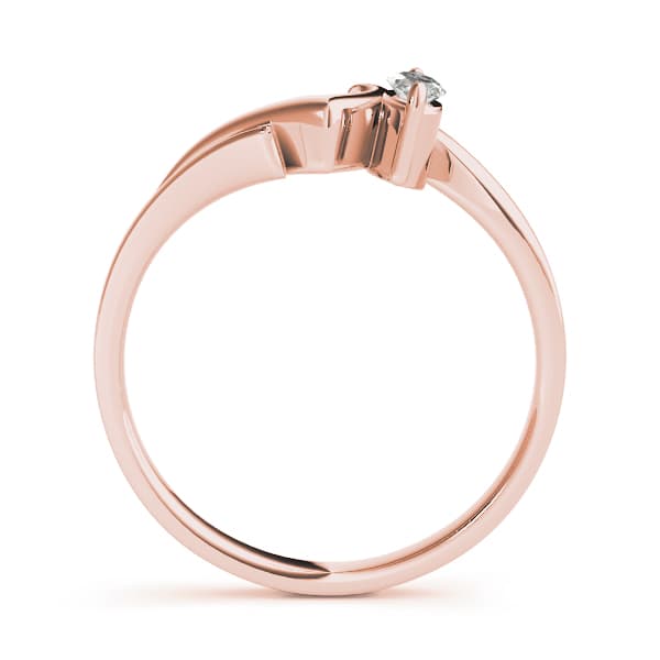 Curved Wedding Band (0.05 ct. tw.), Side view in rose gold