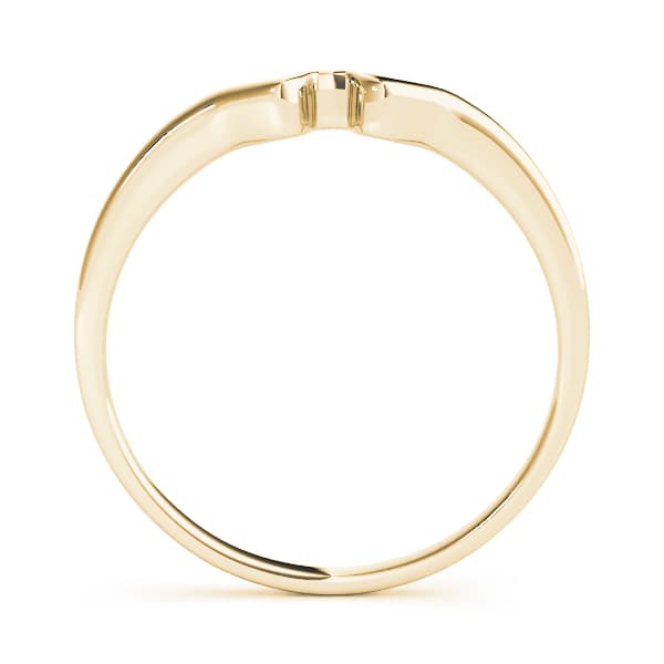 Gold Curved Wedding Bands, Side view in yellow gold