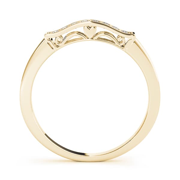 Channel Set Wedding Band (0.08 ct. tw.), Side view in yellow gold
