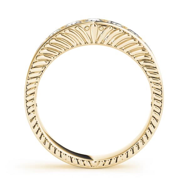 Channel Set Wedding Band (0.94 ct. tw.), Side view in yellow gold