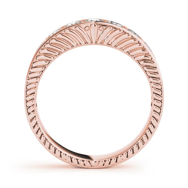 Channel Set Wedding Band (0.94 ct. tw.), Side view in rose gold