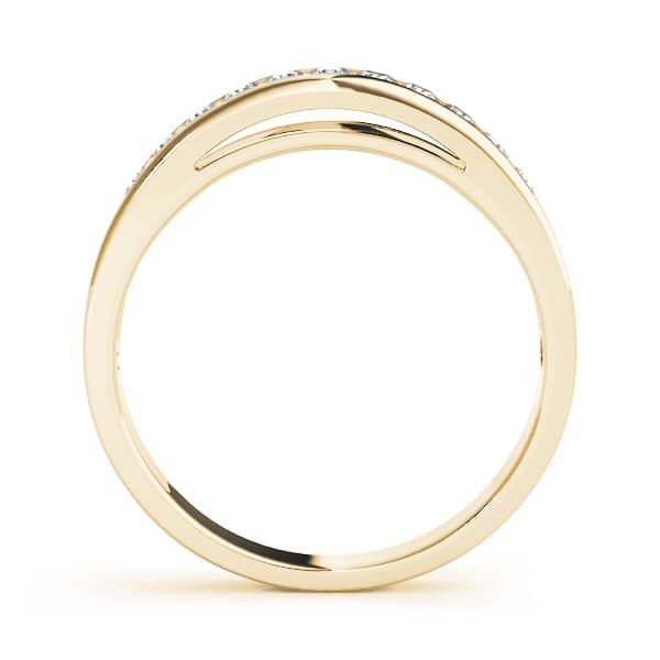 Channel Set Wedding Band (0.22 ct. tw.), Side view in yellow gold
